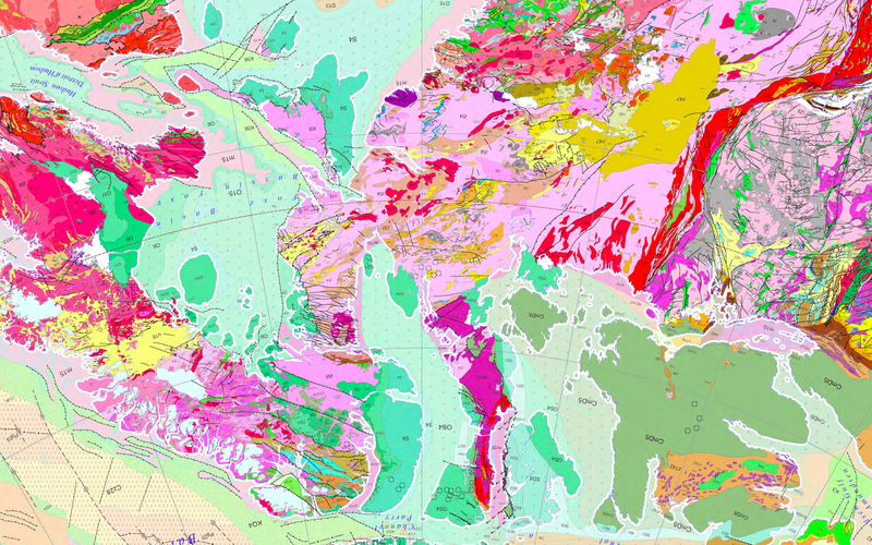 Illustration for article titled Your New Desktop Wallpaper: A Fetching Geological Map Of The Arctic